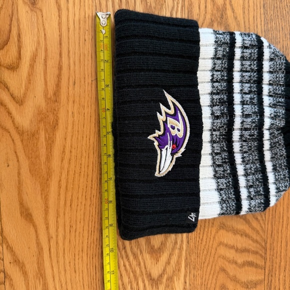 Baltimore Ravens Winter Beanie Snow Hat With Pom ‘47 Brand - Picture 5 of 6